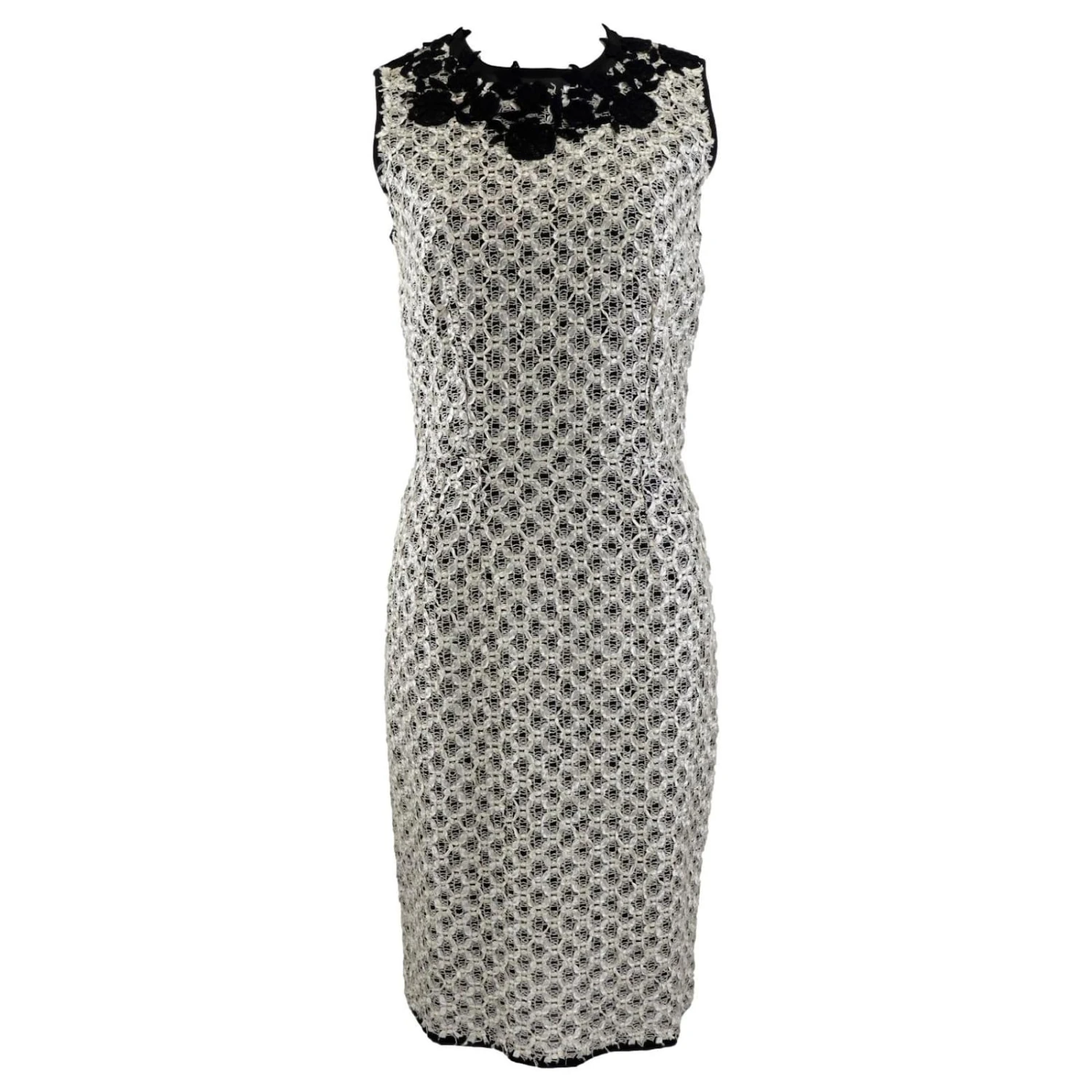 *Robe Sans Manches à Fleurs Dolce & Gabbana Noir Blanc