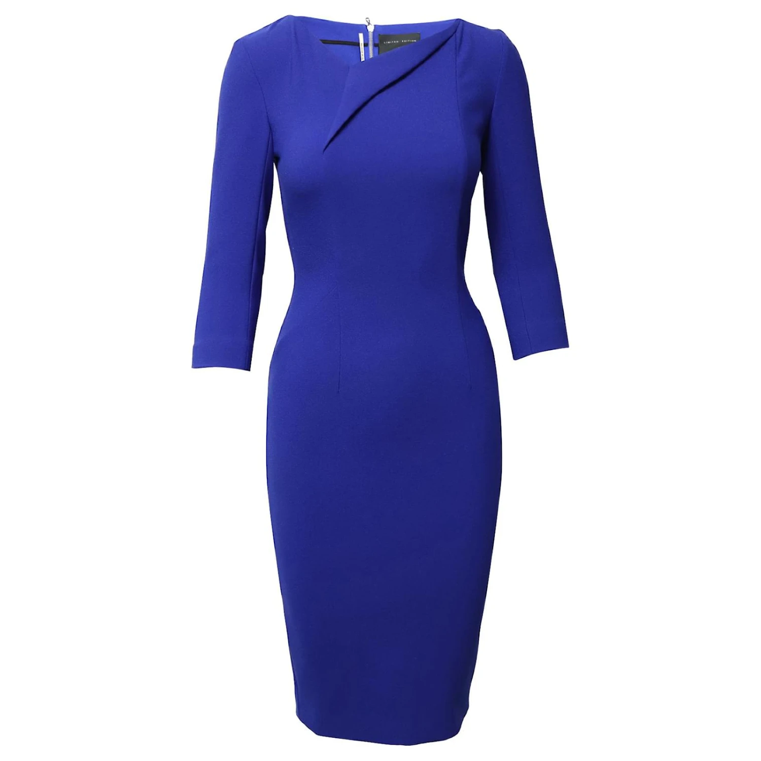 Roland Mouret Robe Fourreau Hisley à Manches Quart En Polyester Bleu Roi