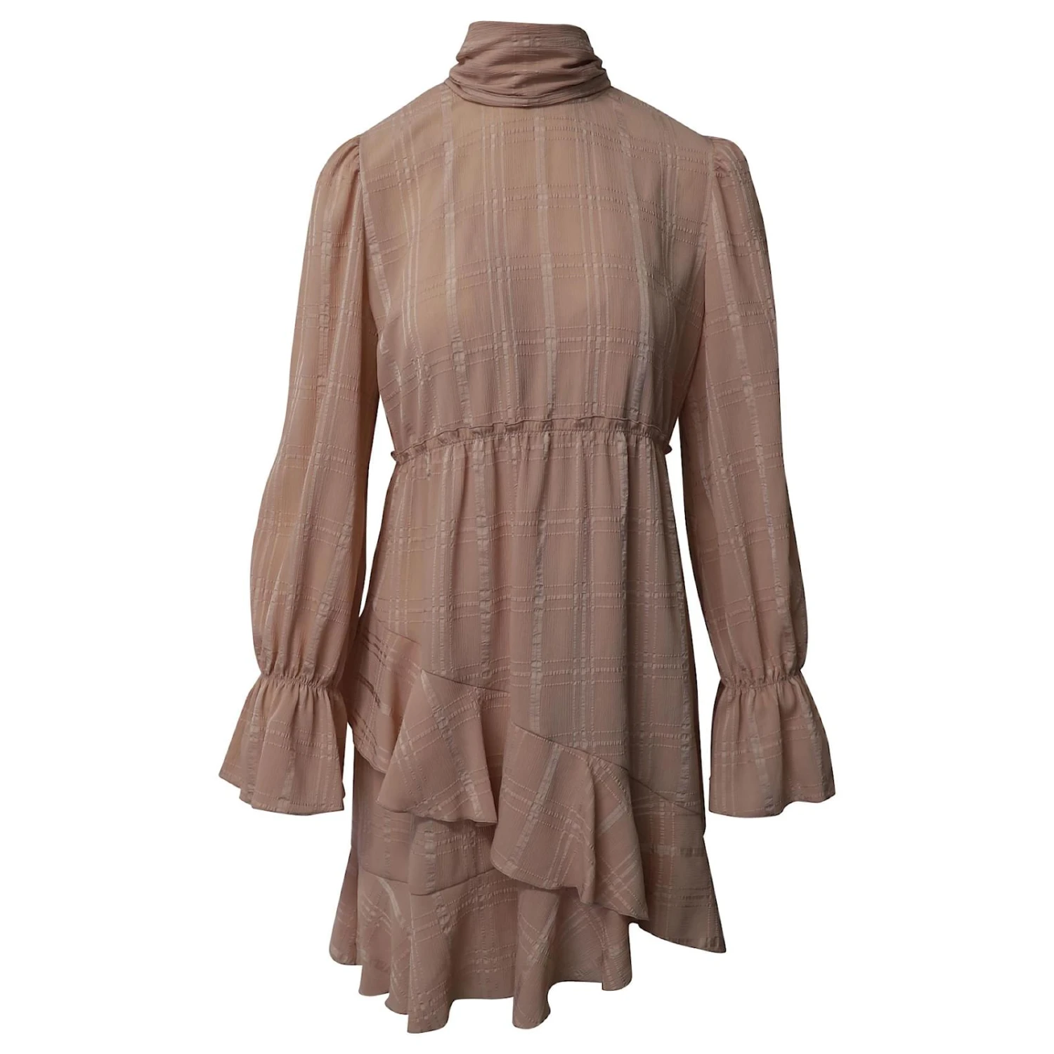 See By Chloé Robe Foulard Volantée En Polyester Rose Pastel