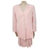 VESTE TAILLEUR + ROBE CHANEL T40 M EN TWEED ROSE PINK JACKET DRESS SUIT